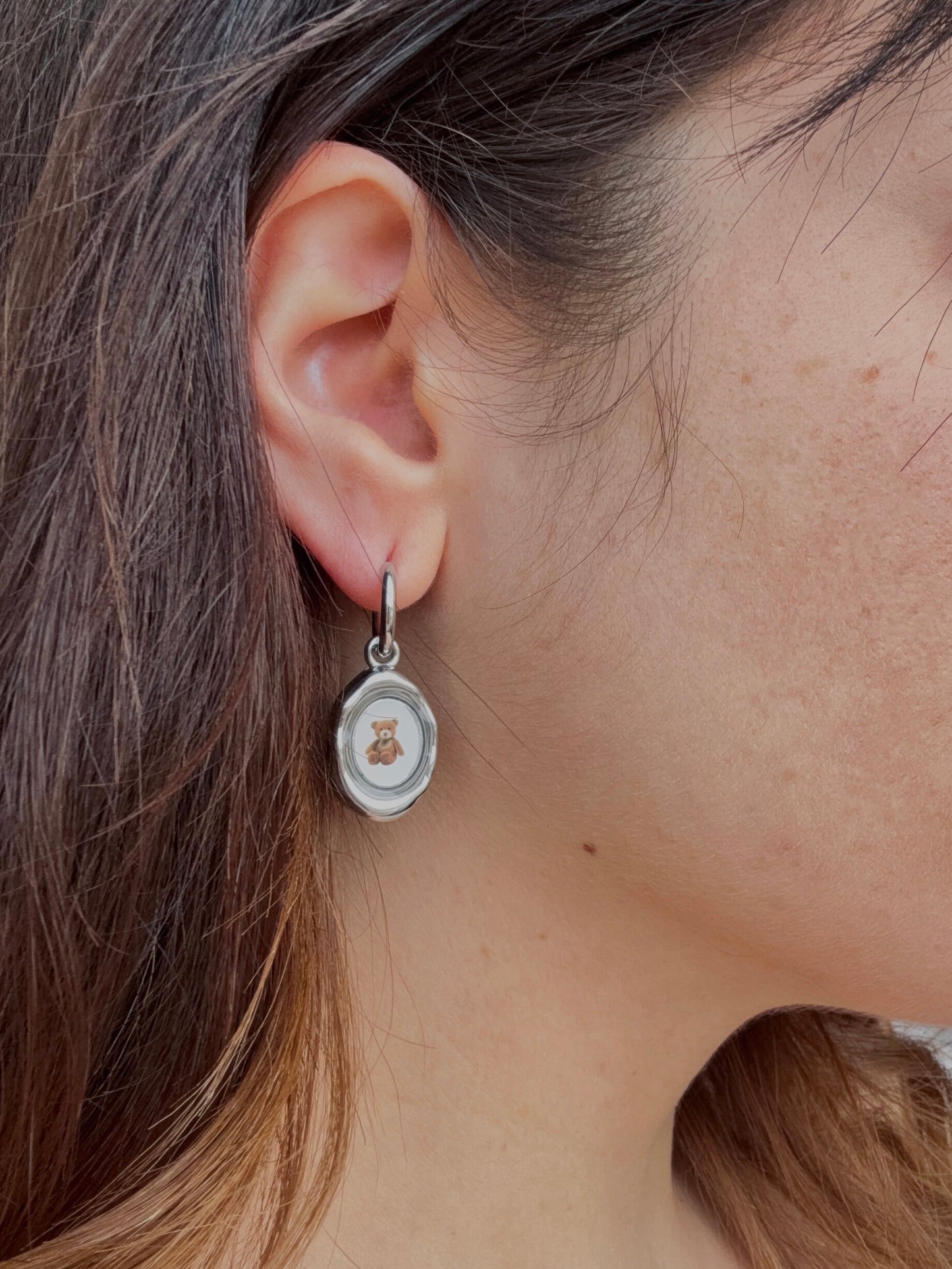 Orecchini Bear in acciaio inossidabile — PJELSOMINO Bijoux