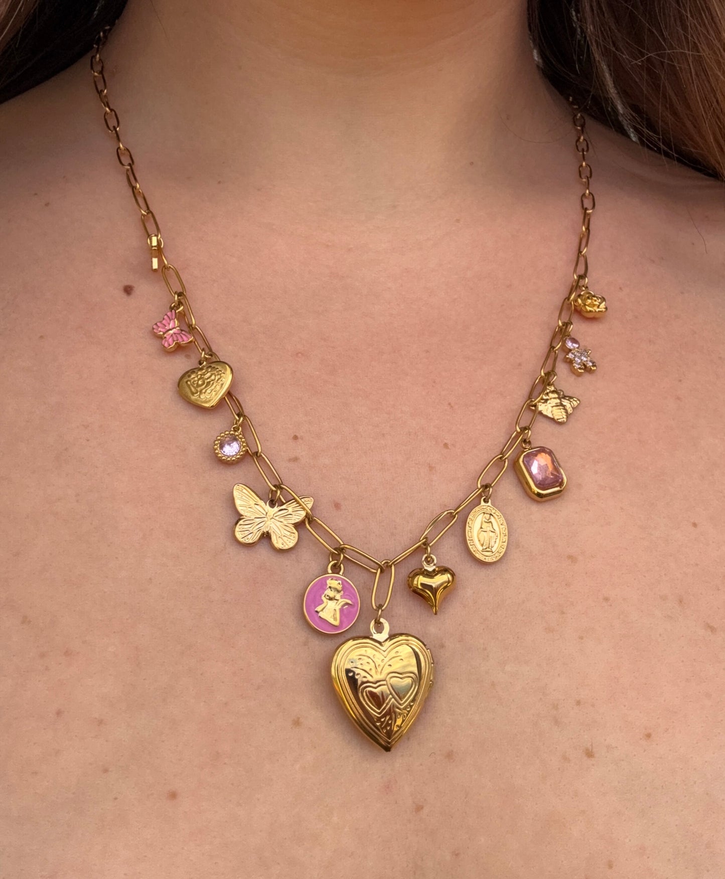 Collana Pink Lady in acciaio inossidabile — PJELSOMINO Bijoux