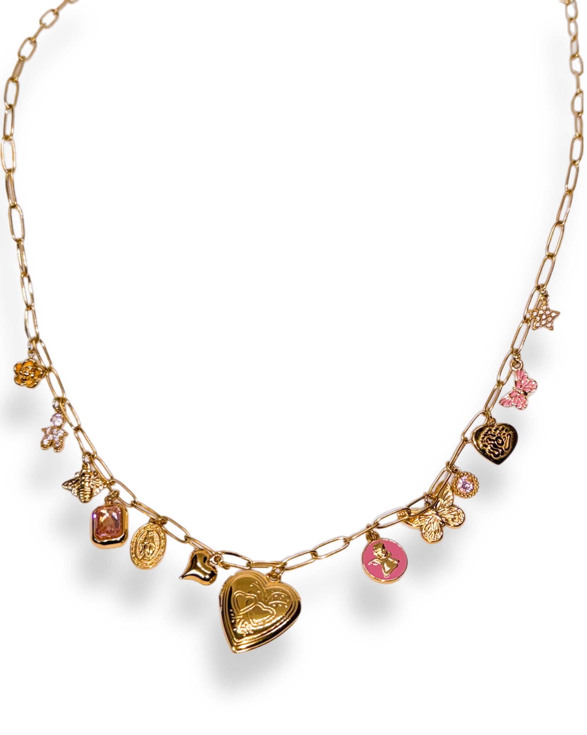 Collana Pink Lady in acciaio inossidabile — PJELSOMINO Bijoux