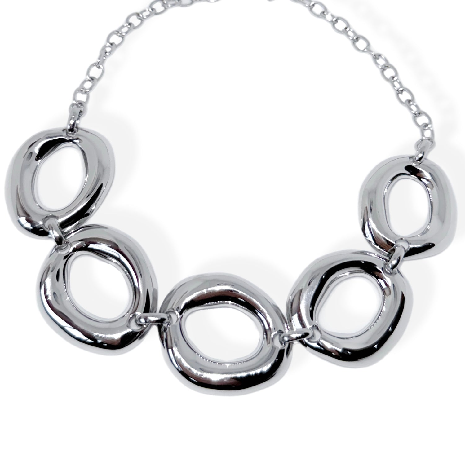 Collana Oval Melted in acciaio inossidabile — PJELSOMINO Bijoux