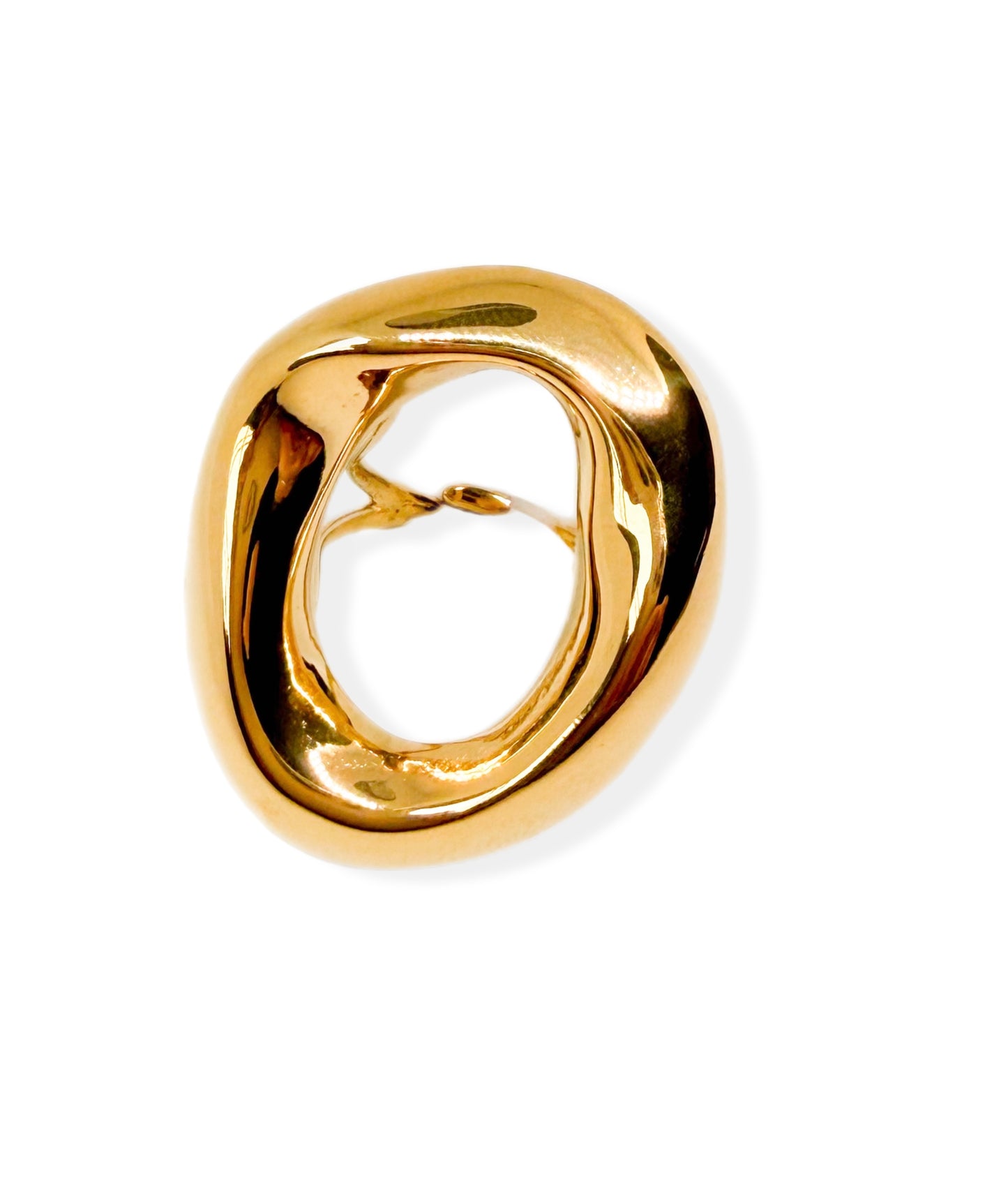 Anello Oval Melted in acciaio inossidabile — PJELSOMINO Bijoux