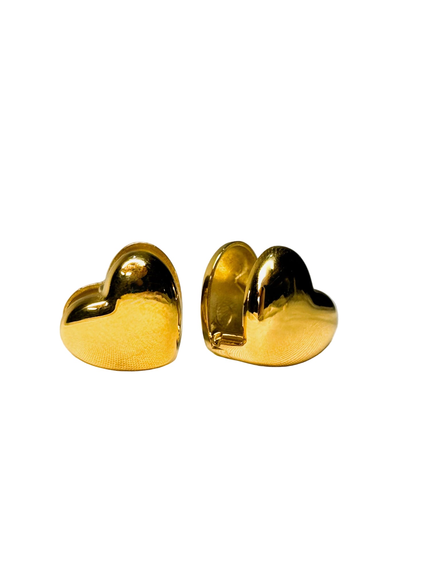 Orecchini Double Heart in acciaio inossidabile — PJELSOMINO Bijoux
