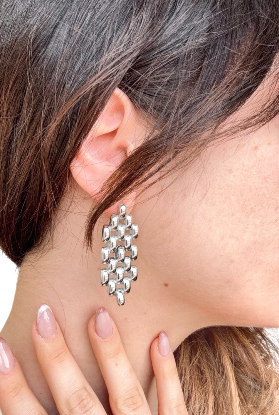 Orecchini Maglia Larga in acciaio inossidabile — PJELSOMINO Bijoux