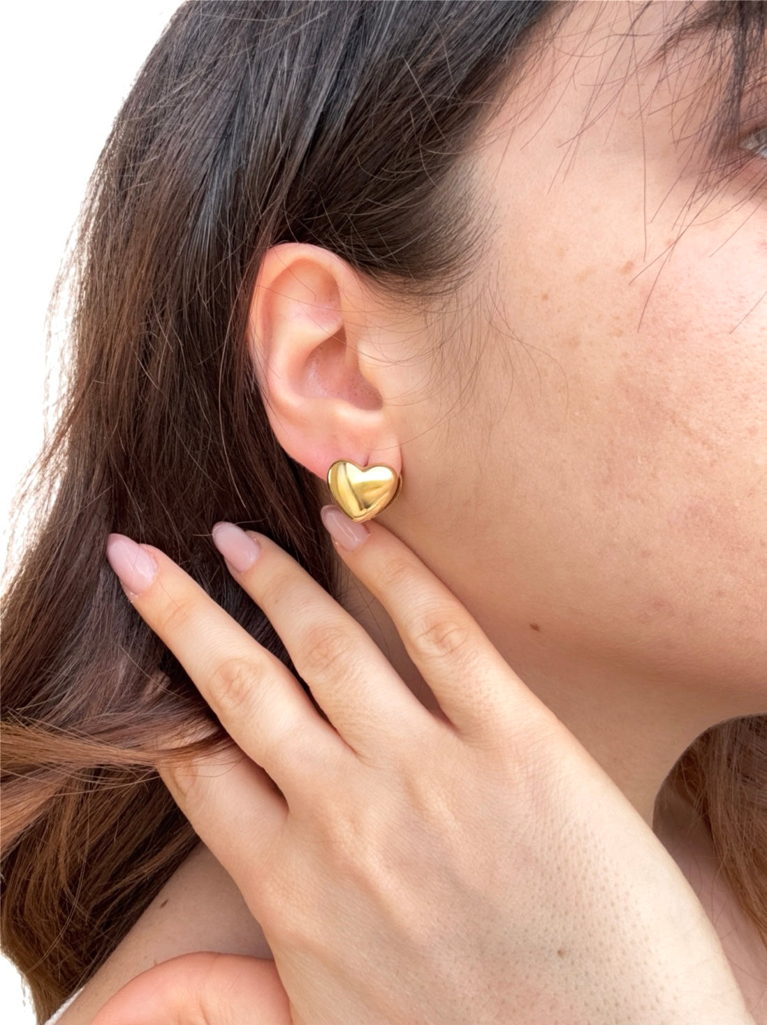 Orecchini Double Heart in acciaio inossidabile — PJELSOMINO Bijoux
