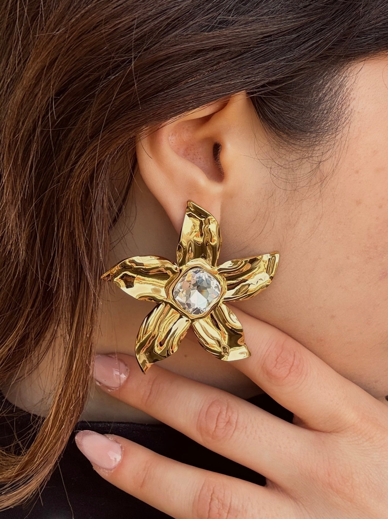 Orecchini Gelsomino in acciaio inossidabile — PJELSOMINO Bijoux