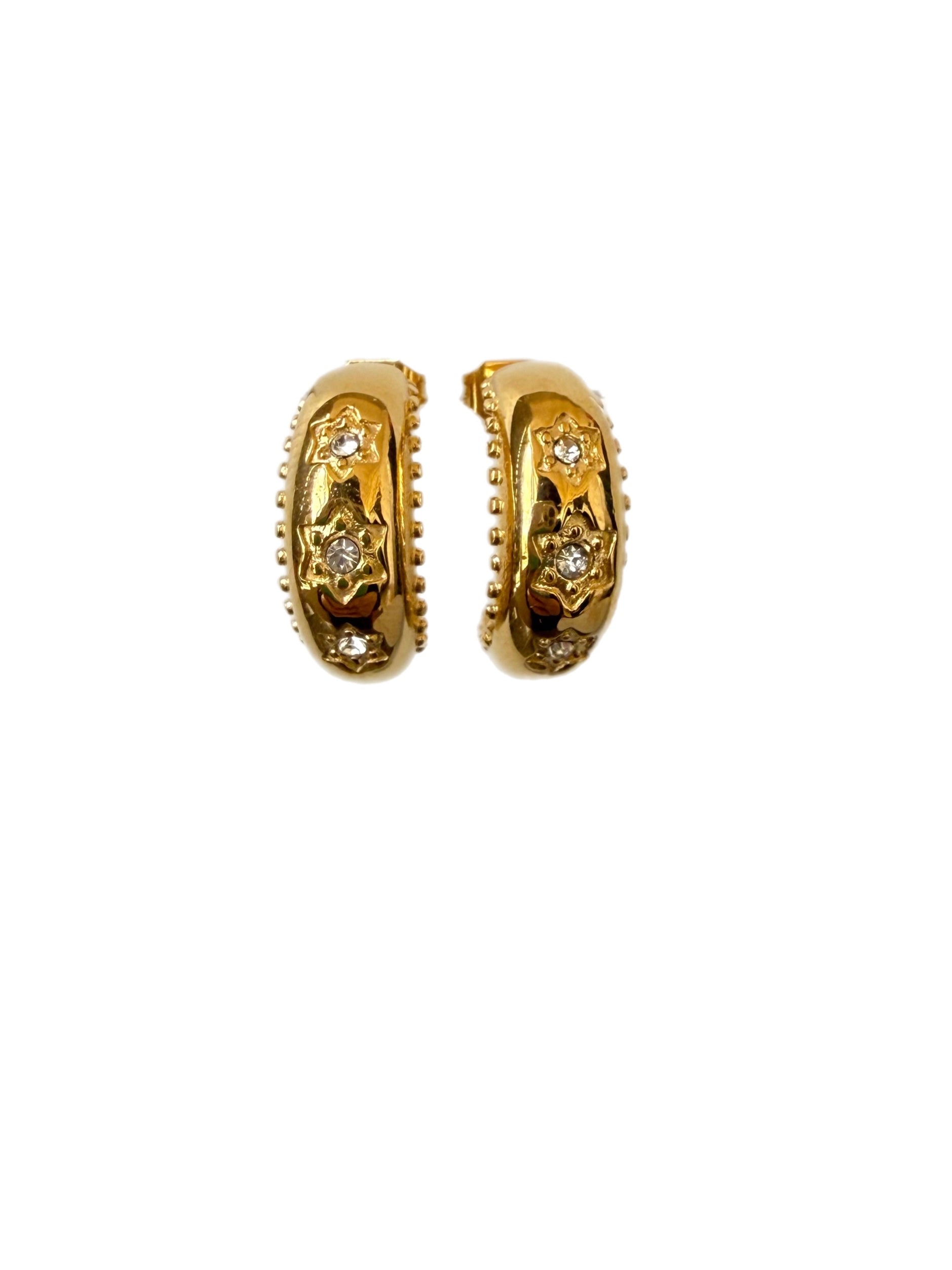 Orecchini Half Circle in acciaio inossidabile — PJELSOMINO Bijoux