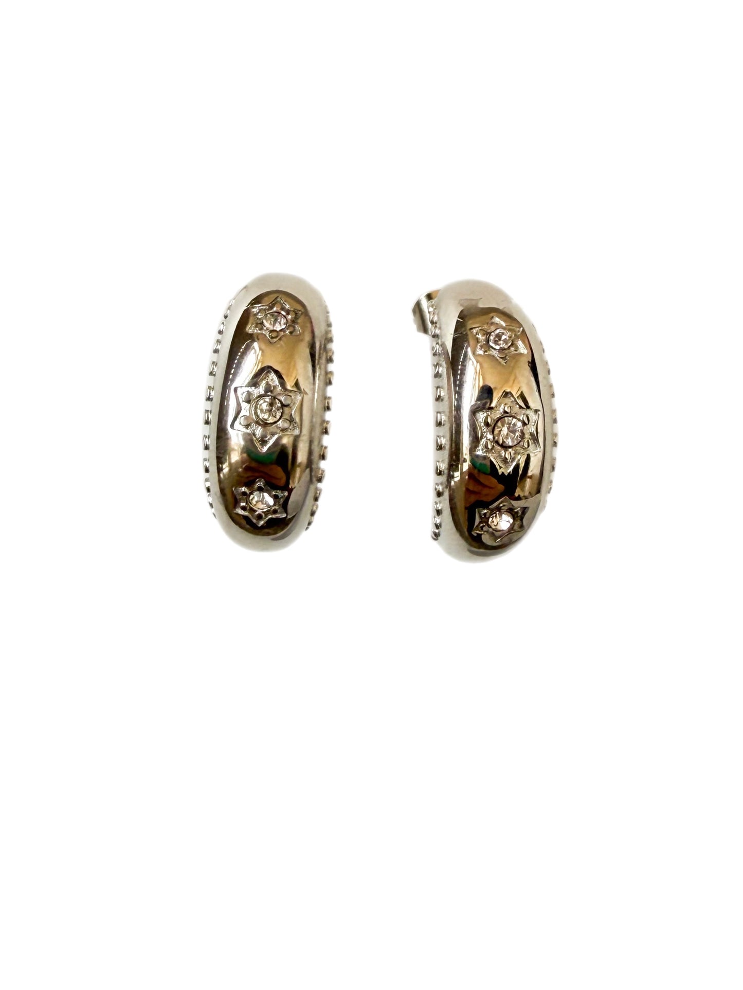Orecchini Half Circle in acciaio inossidabile — PJELSOMINO Bijoux