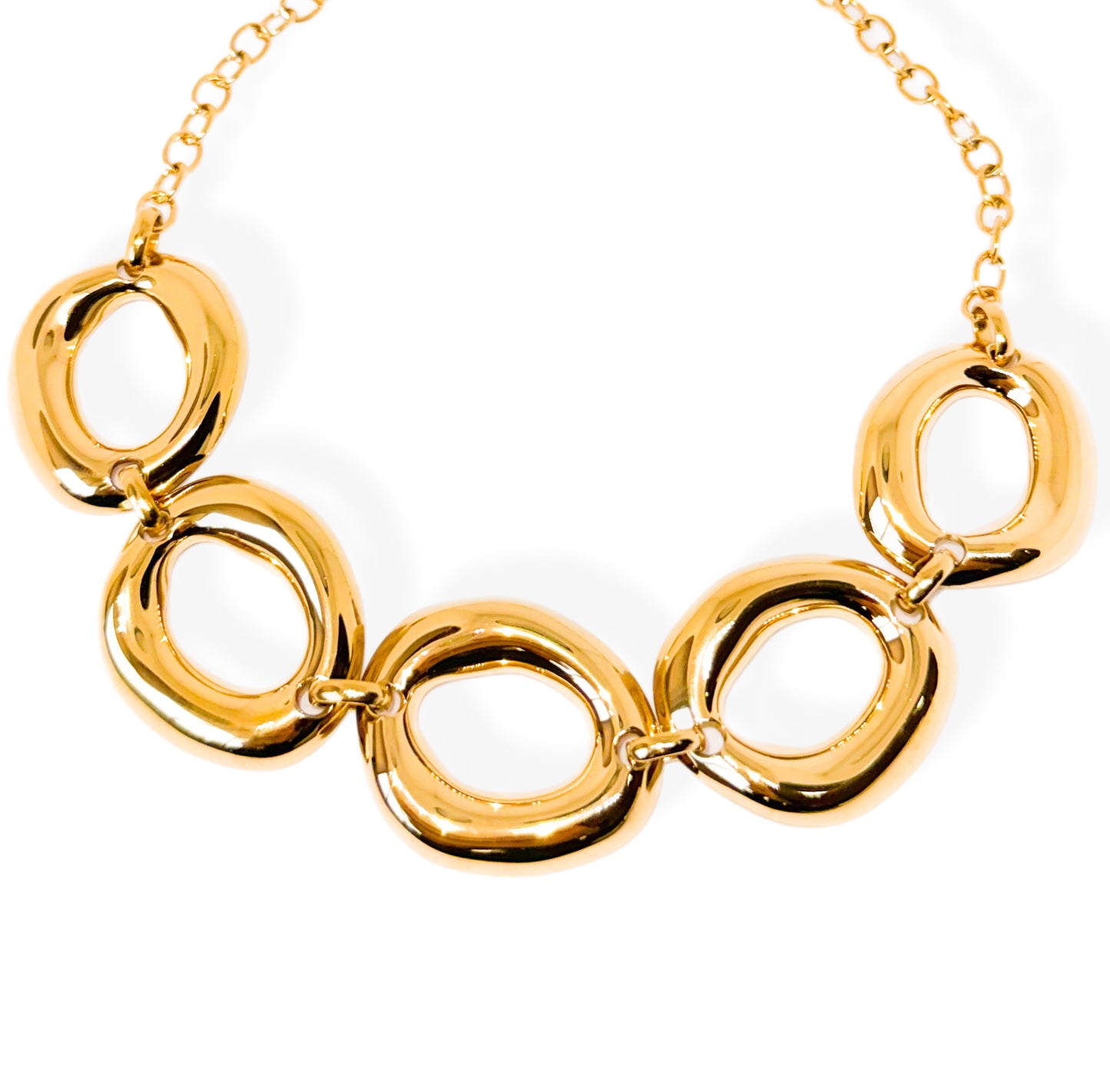 Collana Oval Melted in acciaio inossidabile — PJELSOMINO Bijoux