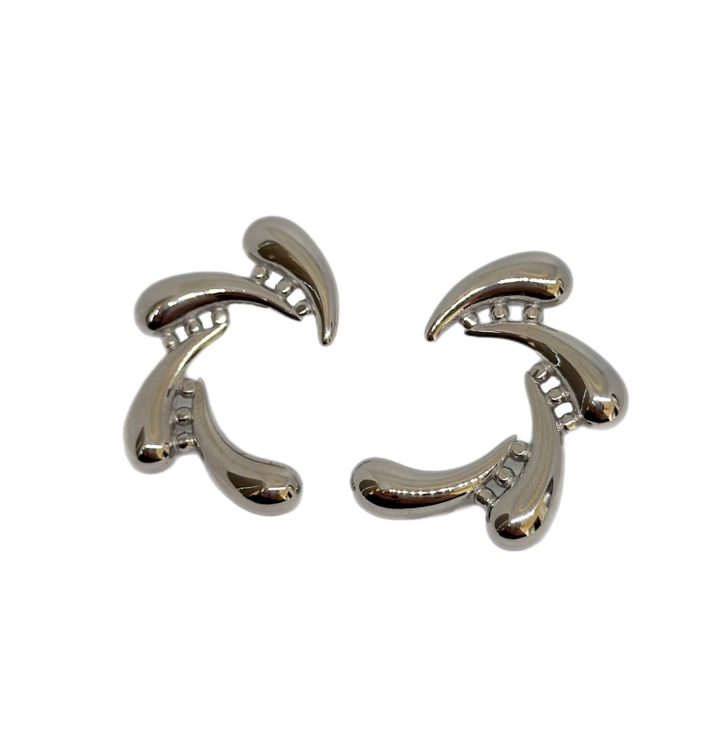 Orecchini Chasing Drops in acciaio inossidabile — PJELSOMINO Bijoux