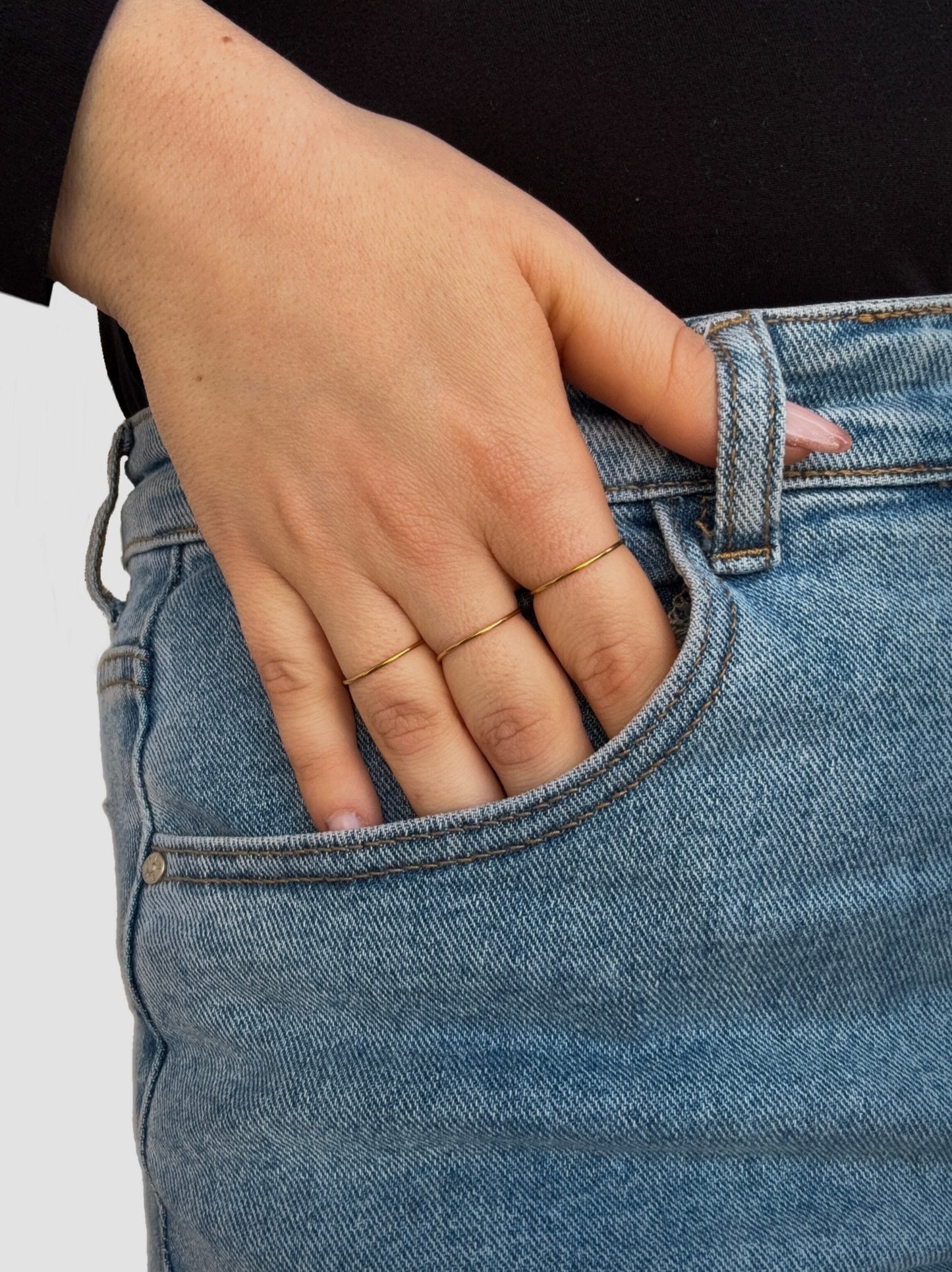 Anello Fine Line in acciaio inossidabile — PJELSOMINO Bijoux