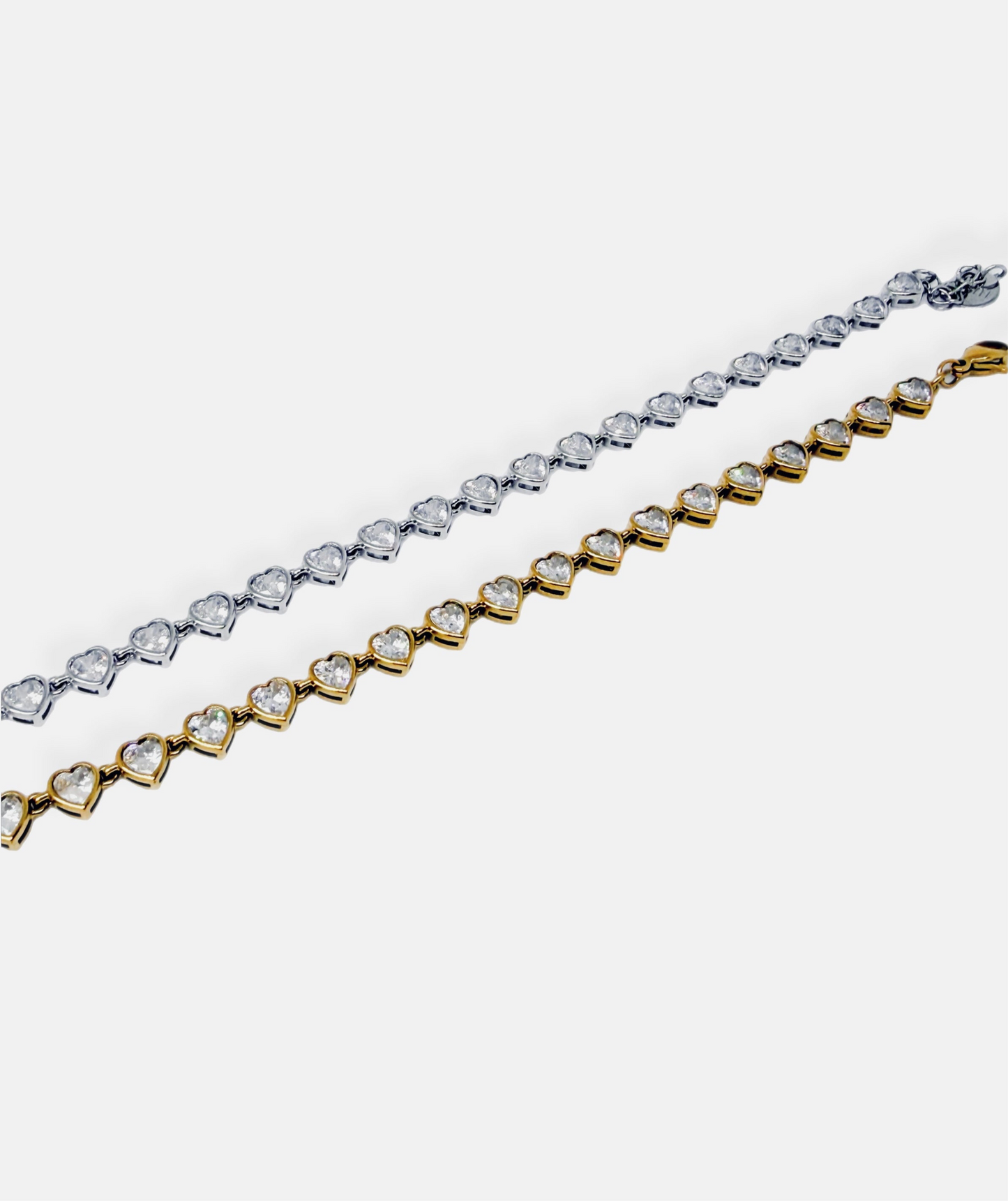Bracciale Tennis Cuoricini in acciaio inossidabile — PJELSOMINO Bijoux