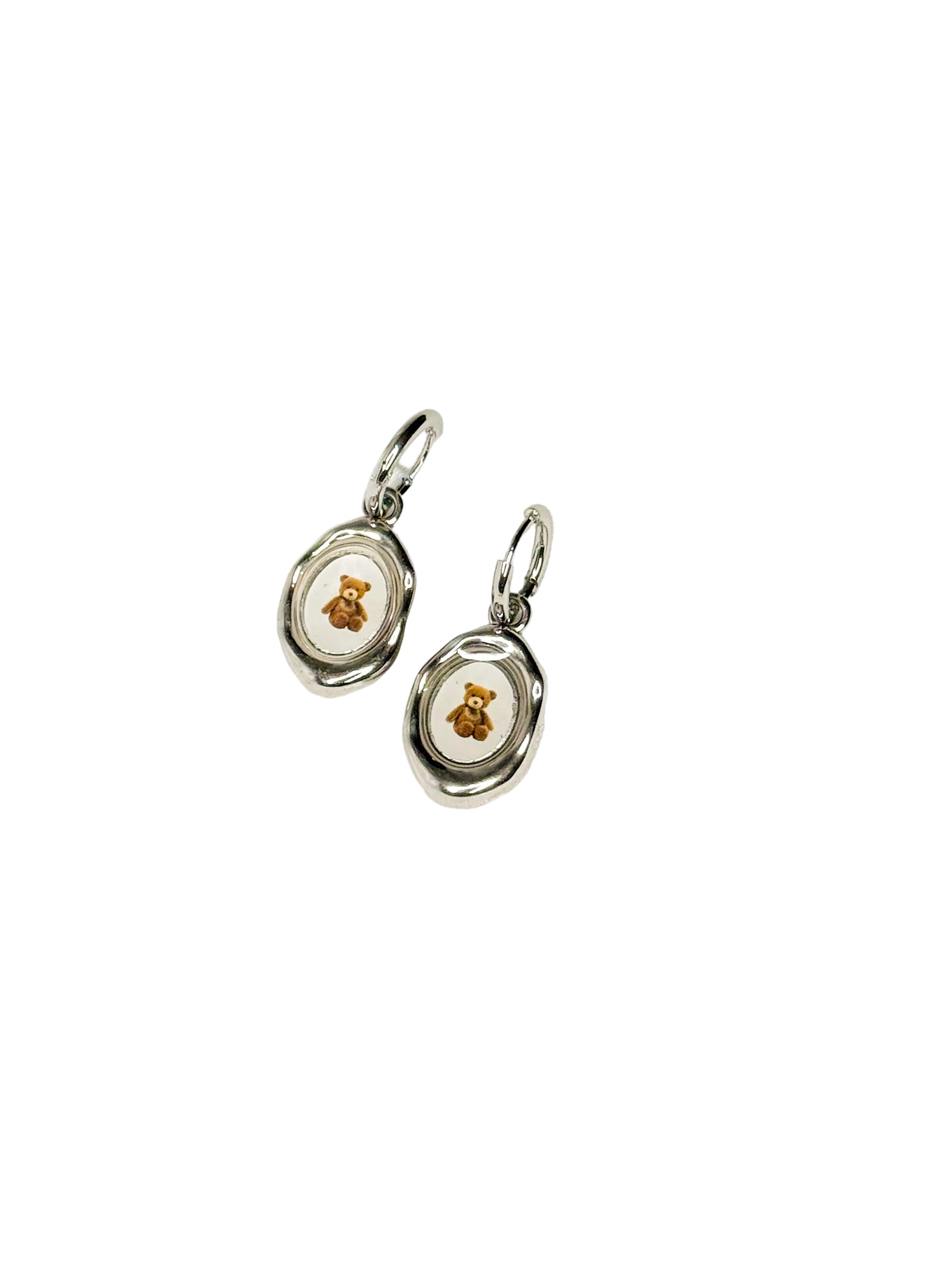 Orecchini Bear in acciaio inossidabile — PJELSOMINO Bijoux