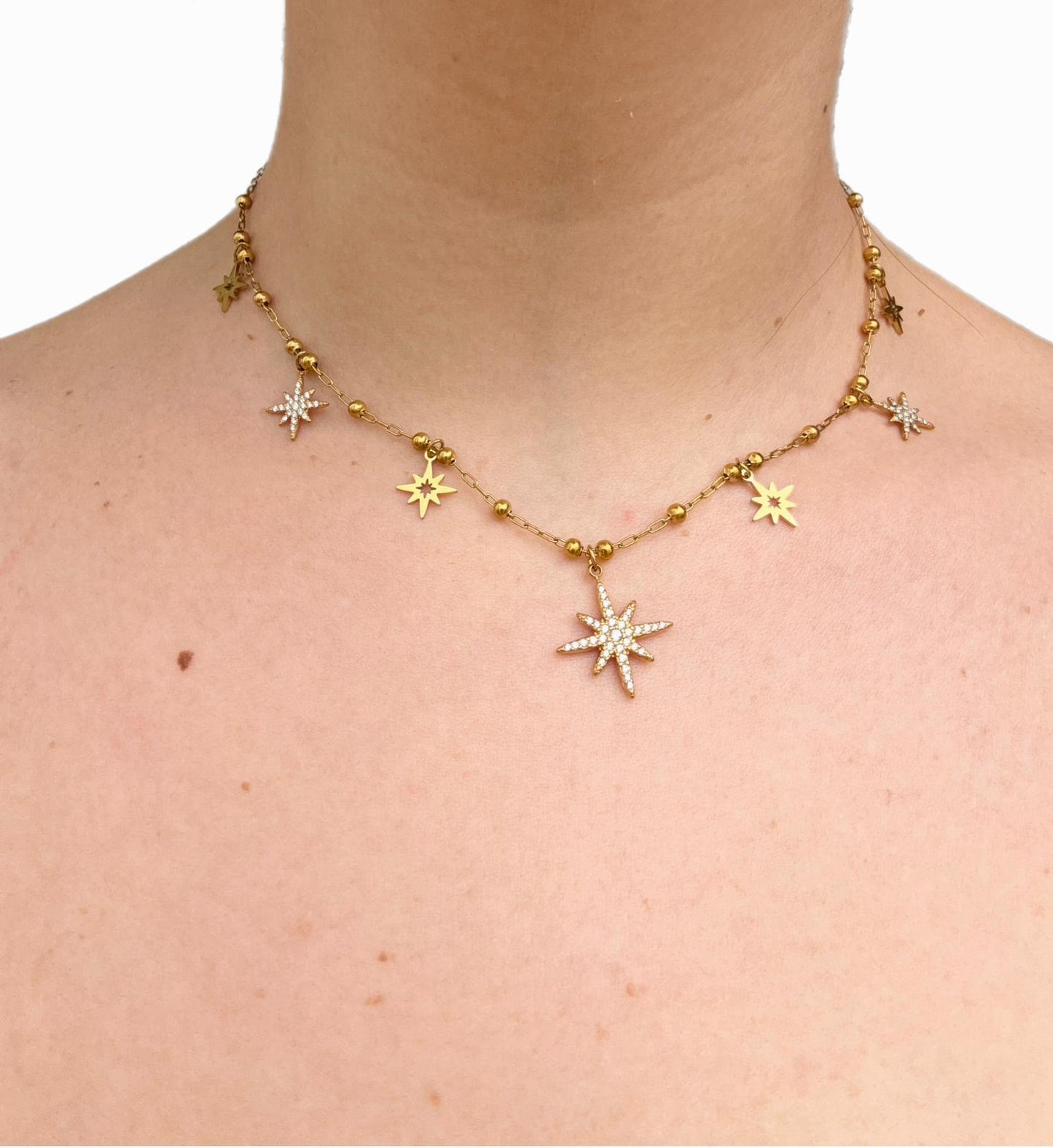 Collana North Star in acciaio inossidabile — PJELSOMINO Bijoux